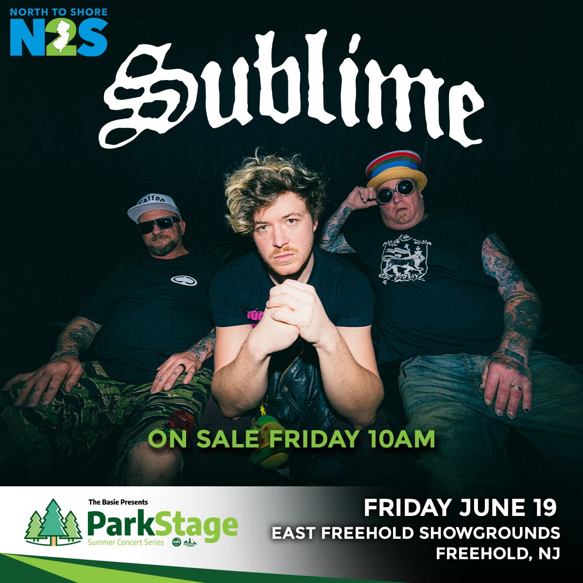 sublime's tweet image. New Jersey, we declare you are stoked! We’re performing on June 19th for ParkStage’s opening summer 🤙

Presale begins tomorrow 10AM EST
Tickets go on sale Friday January 30 at 10AM EST