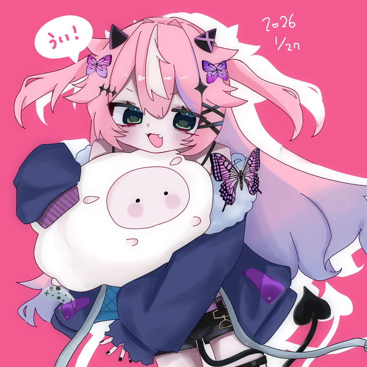 #でかい魔王様と小さいオトナリの誕生日征服
 #Nari_art
まおうさま誕生日おめでとう大好き！