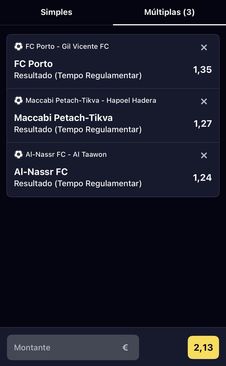 TipsterP08's tweet photo. Aí está a nossa primeira aposta! 
Vamos a isso 🫰 https://t.co/FOCA22SRTX