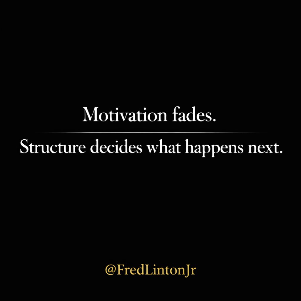 structuralminds's tweet image. Motivation fluctuates.
Structure executes.

Progress belongs to systems, not feelings.