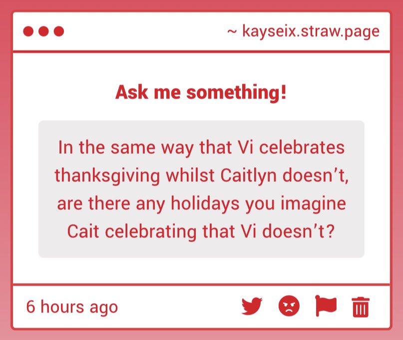 i’m not from the UK so idk any holidays they have that we don’t celebrate here in america BUT from quick research, she’d probably celebrate Boxing Day and would have experienced royal events too when they happened which astounds Vi