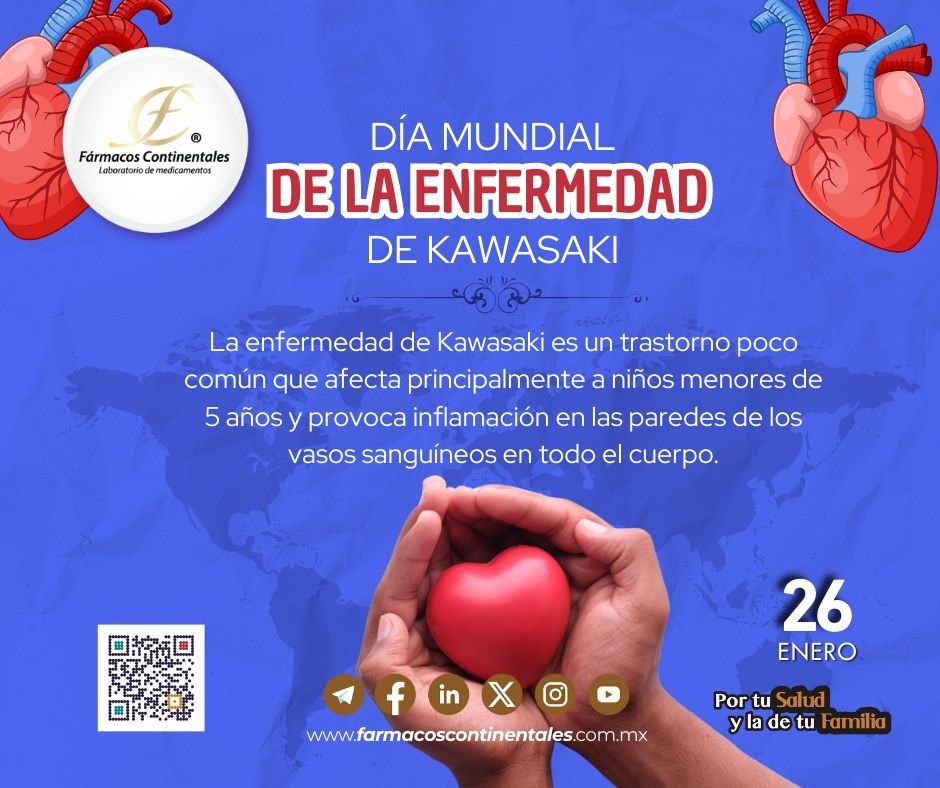 💟 Día Mundial de la enfermedad de Kawasaki 

 #FarmacosContinentales #EfeméridesFC