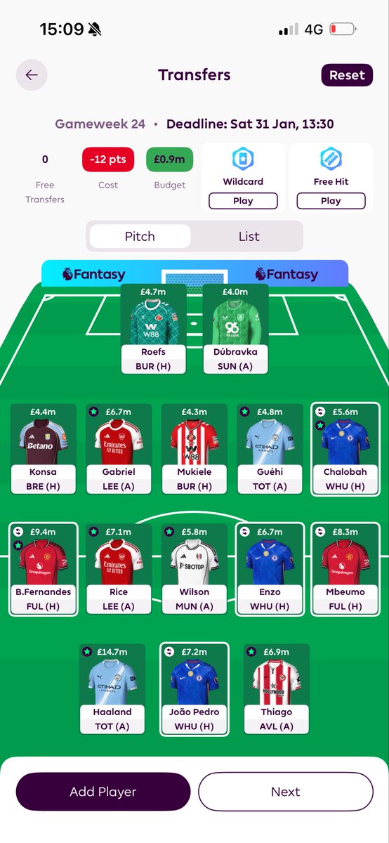 Tierney_04's tweet photo. Should I wildcard? #fplcomunuity #pl #FPL https://t.co/cJrCM1YGNG