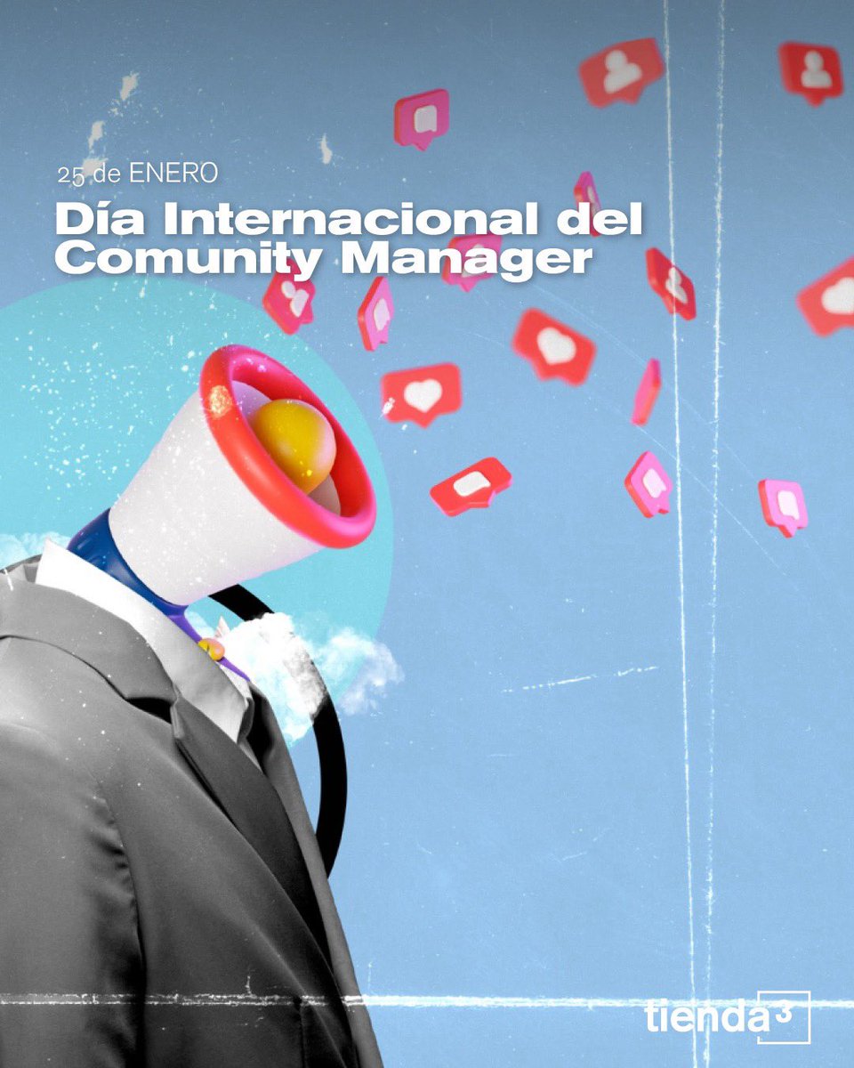 Tienda_3's tweet photo. 📱✨ Día del Community Manager ✨📱

Hoy celebramos a quienes convierten marcas en conversaciones, ideas en contenido y comentarios en oportunidades.

Porque ser CM es mucho más que publicar: es entender, conectar y construir comunidad todos los días. 💬💡 https://t.co/OVCIcWcQut