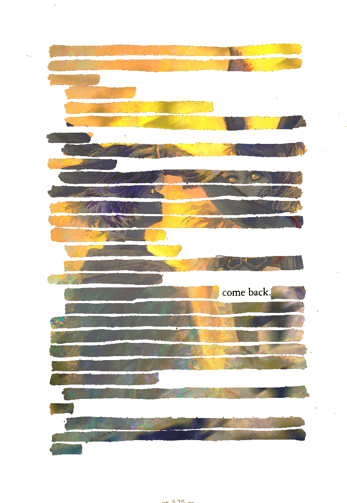 some unspoken "come back"...