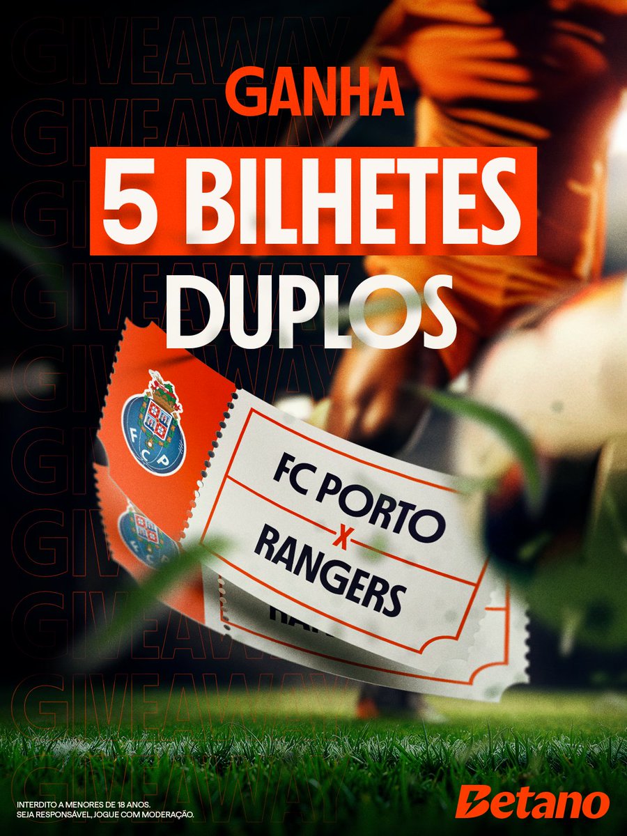 Betano_PT's tweet image. Temos 5️⃣ bilhetes duplos para o @fcporto 🆚 Rangers! Para ganhares, só tens de:

👉 Seguir a @Betano_PT
👉 Like, RT e marcar 3 amigos

📌 Termina dia 28/01 às 14h00. Anunciamos os vencedores até às 15h00.
