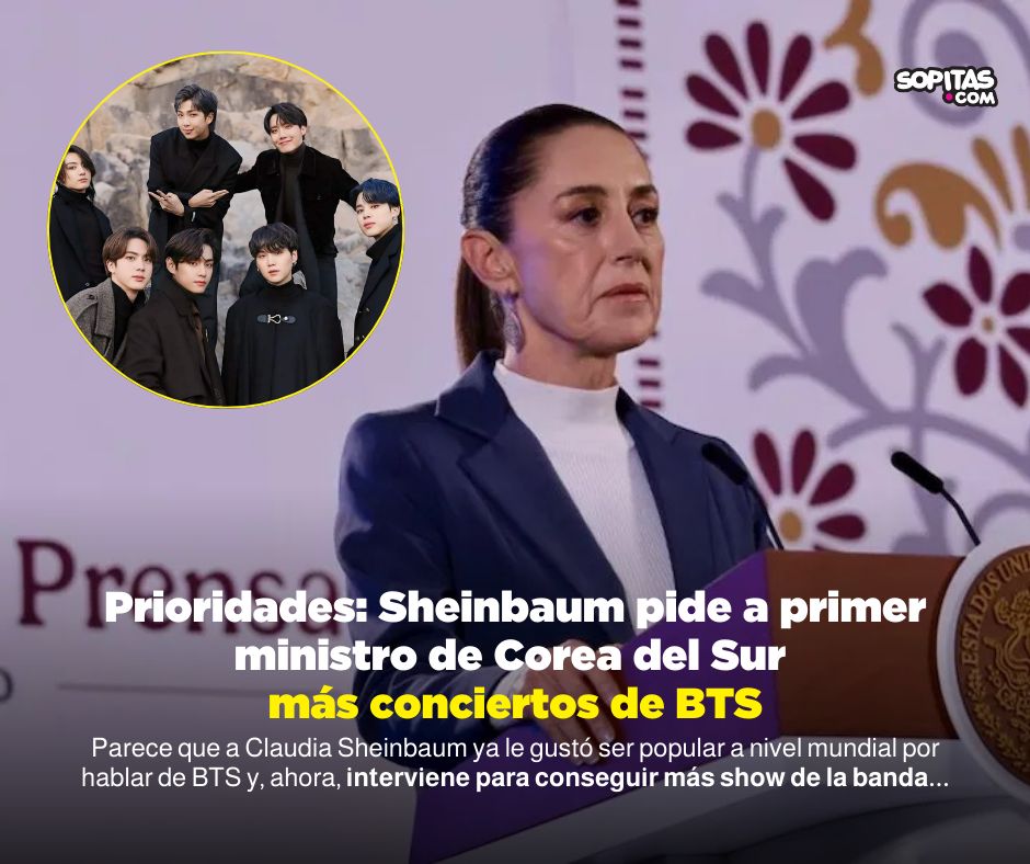 Mientras tú sigues sin boleto, Claudia Sheinbaum ya habló con Corea del Sur para ver si BTS se avienta más shows. buff.ly/bF5TPQ0