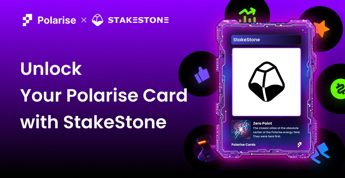 Polariseorg's tweet image. We’re excited to partner with @Stake_Stone, the autonomous neo bank powering an open value network for humans, AI &amp;amp; machines, for this exclusive event!

Grab your limited edition #PolariseCard today. Holding this card gives you access to future Polarise airdrop opportunities.…
