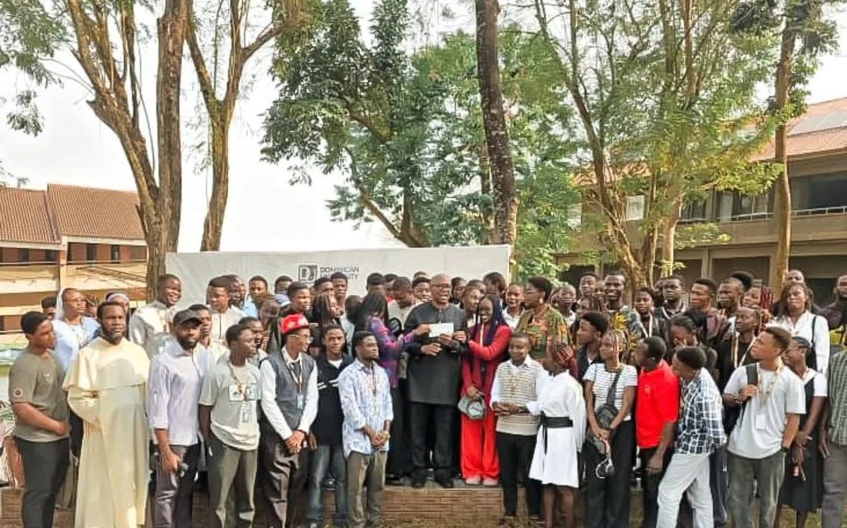 Mallam_jabeer's tweet image. From the page of Mr. Peter Obi.

A Visit to Dominican University, Ibadan: An Experience That Renewed My Hope for Nigeria’s Future.

I left Lagos at 5:30 a.m. and arrived in Ibadan at 8:00 a.m., heading straight to Dominican University to engage with the students and encourage…