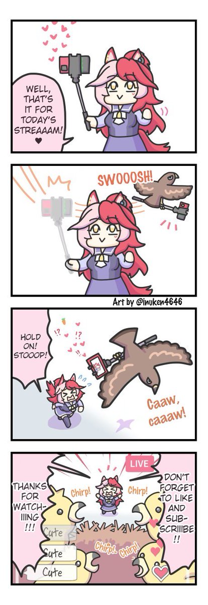 IScreamKat's tweet image. A black kite stole Loves Only You's camera!