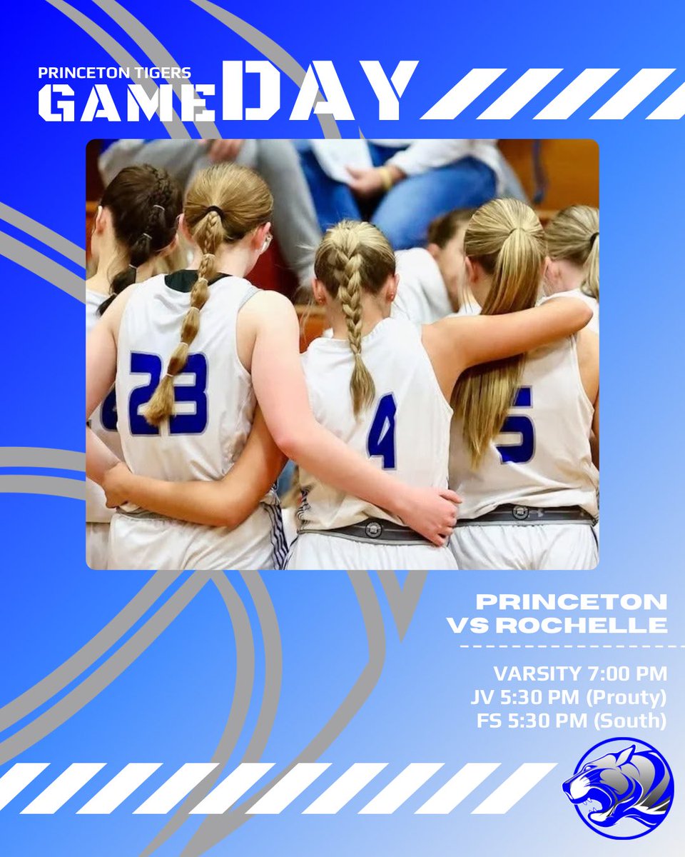 phstigergbb's tweet image. Princeton Tiger Game Day! 🏀

The Tigers take on the Rochelle Hubs tonight in a triple header.

Varsity @ 7:00 pm
JV @ 5:30 pm in Prouty
FS @ 5:30 pm in South Gym

🎥 Tiger Central Live will be on the call! Catch the action on their Youtube Channel! 

📸: Mike Vaughn