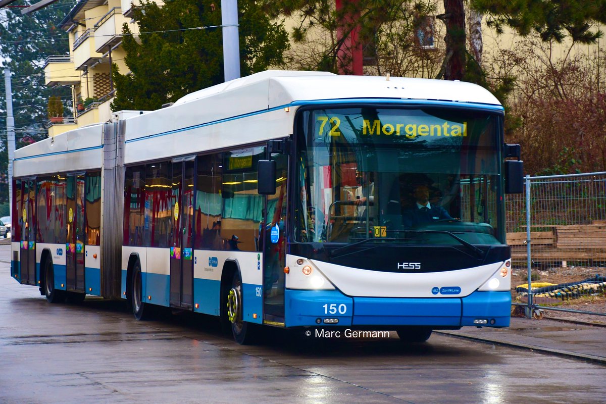 Trolleybus Hess BGT-N2C n°150 en service sur la ligne 72. 
#TeamNAW700 

© Marc Germann