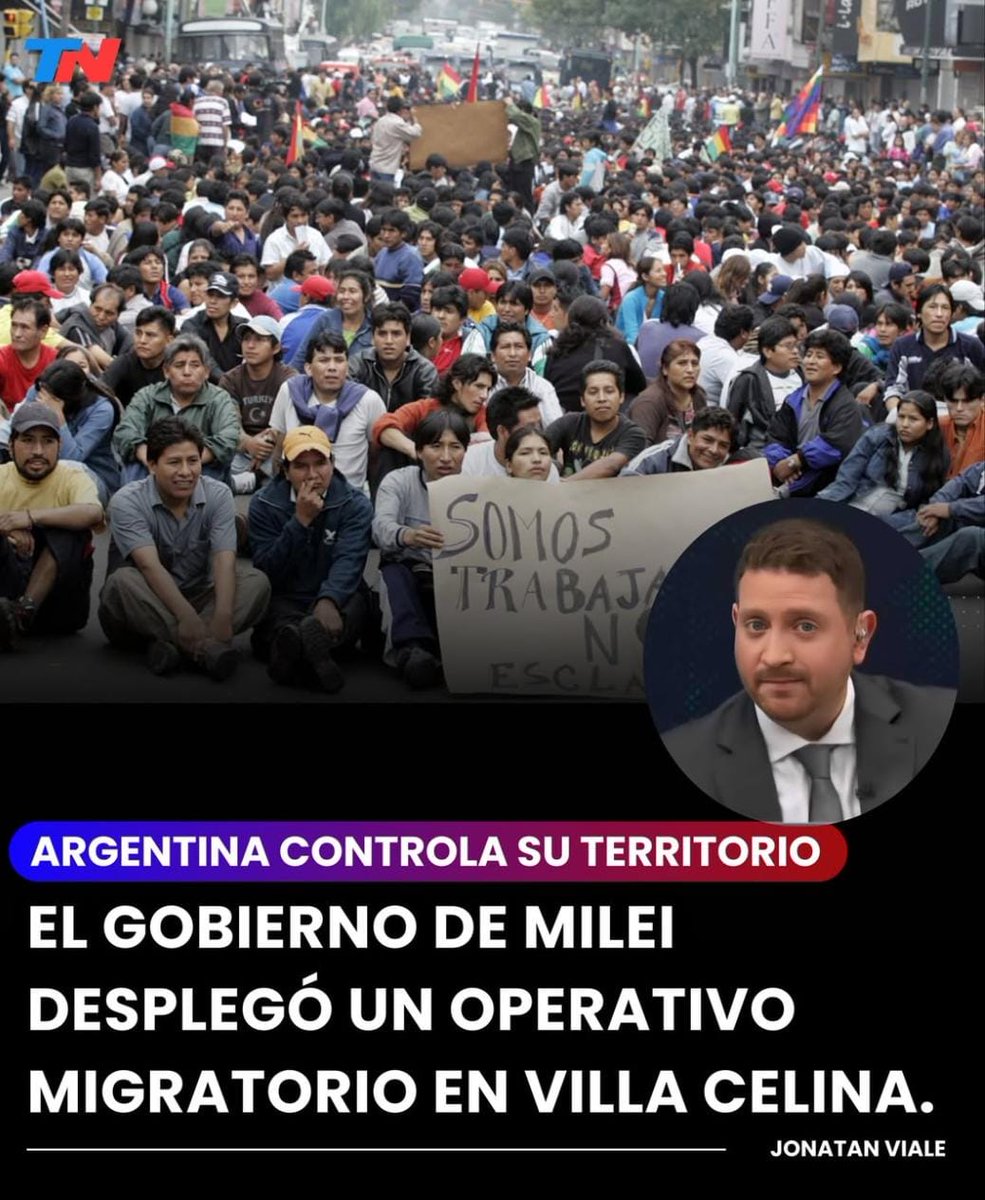 🔥‼️El Gobierno de MILEI desplegó un OPERATIVO en las VILLAS para CONTROLAR la INMIGRACIÓN de PAÍSES LIMÍTROFES y frenar la llegada de BOLIVIANOS, PARAGUAYOS y PERUANOS.

¿Qué te parece esta medida? 🤔

1- EXCELENTE, TIENE MI APOYO ✅
2- PÉSIMO, NO COMPARTO ❌