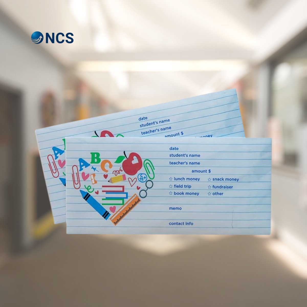 National_Church's tweet photo. Collecting and sending school money for lunches and field trips just got easier for parents and teachers!  NCS offers a collection of school money envelopes. Available online today!

https://t.co/dtsTXMYVdA
#SchoolMoneyEnvelopes #FieldTrips #LunchMoney #NCSSolutions https://t.co/cy2ZzzxYJM