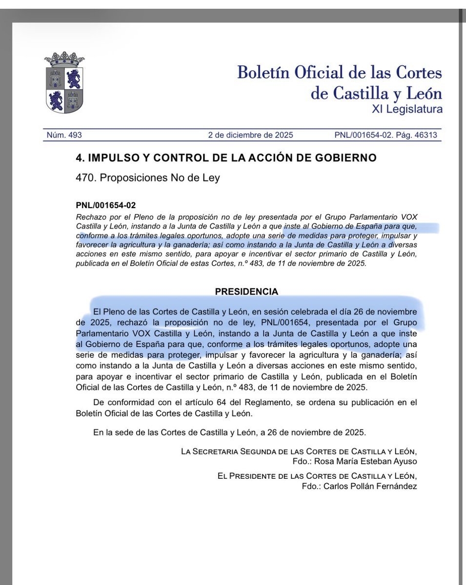 🙏 Os pido 10 segundos para que quede clara la pasta de la que está hecho este farsante y que difundáis.

Simplemente pinchad las dos imágenes 

🟢La 1ª. Punto 11 

🚜<a href="/Vox_CortesCyL/">VOX Cortes de Castilla y León</a> propone en Pleno el rechazo a MERCOSUR

🔵La 2ª. 

❌Acta del Pleno en el que se muestra el