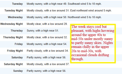 NyeCounty's tweet image. #TonopahWeather Monday
Mostly sunny, with a high near 45. East wind 5 to 10 mph becoming south in the afternoon.

Tonight - Mostly clear, with a low around 28. East wind around 5 mph. @NWSElko 

👇A 👀at the weather week ahead to Sunday🌤️