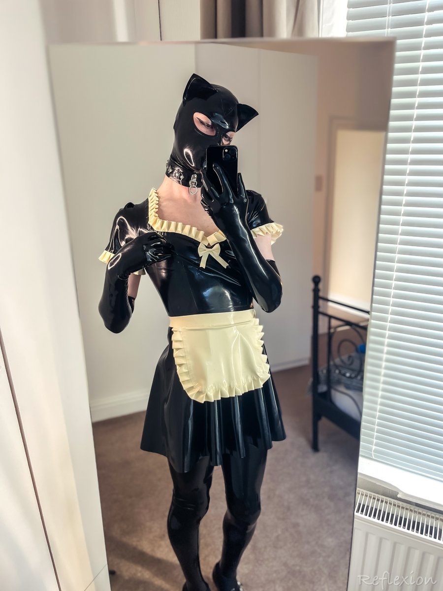 Housework tip: wear a latex maid outfit and the cleaning just flies by!