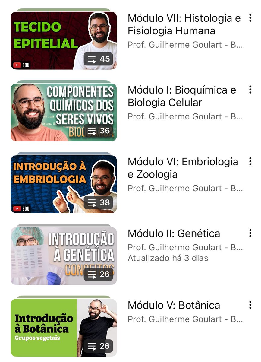 estudaaninha's tweet photo. falando sobre professores de biologia que REALMENTE querem democratizar o acesso ao ensino, recomendo MUITO o @ProfGuiGoulart que tem varias playlists completas de biologia no youtube, separadas por tópicos e muito bem desenvolvidas. https://t.co/iU0XWvTqRC