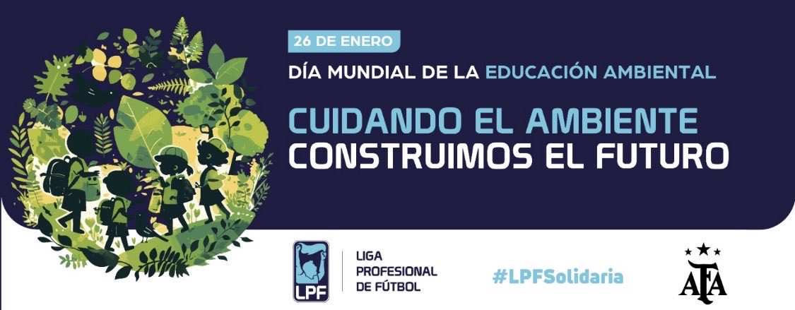 En el Día Mundial de la Educación Ambiental reafirmamos nuestro compromiso con una educación que promueva conciencia, responsabilidad y sustentabilidad. 🌱
#EducacionAmbiental #AFA #LPF 
<a href="/afa/">AFA</a> 
<a href="/LigaAFA/">Liga Profesional de Fútbol</a>