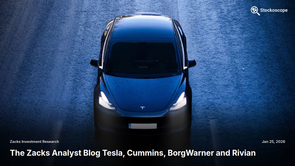 TSLA: The Zacks Analyst Blog Tesla, Cummins, BorgWarner and Rivian

zacks.com/stock/news/282…

News only - not financial advice.