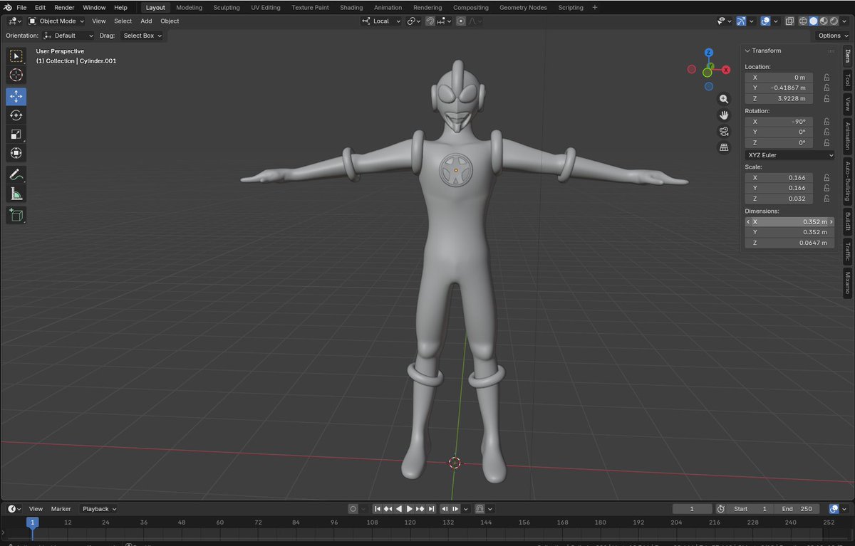 My viewer gave me an idea to create Ultraman/ウルトラマン based on Vehicle and tire on live stream. LOL. Not finish yet its just a concept. Will continue it later hehe.