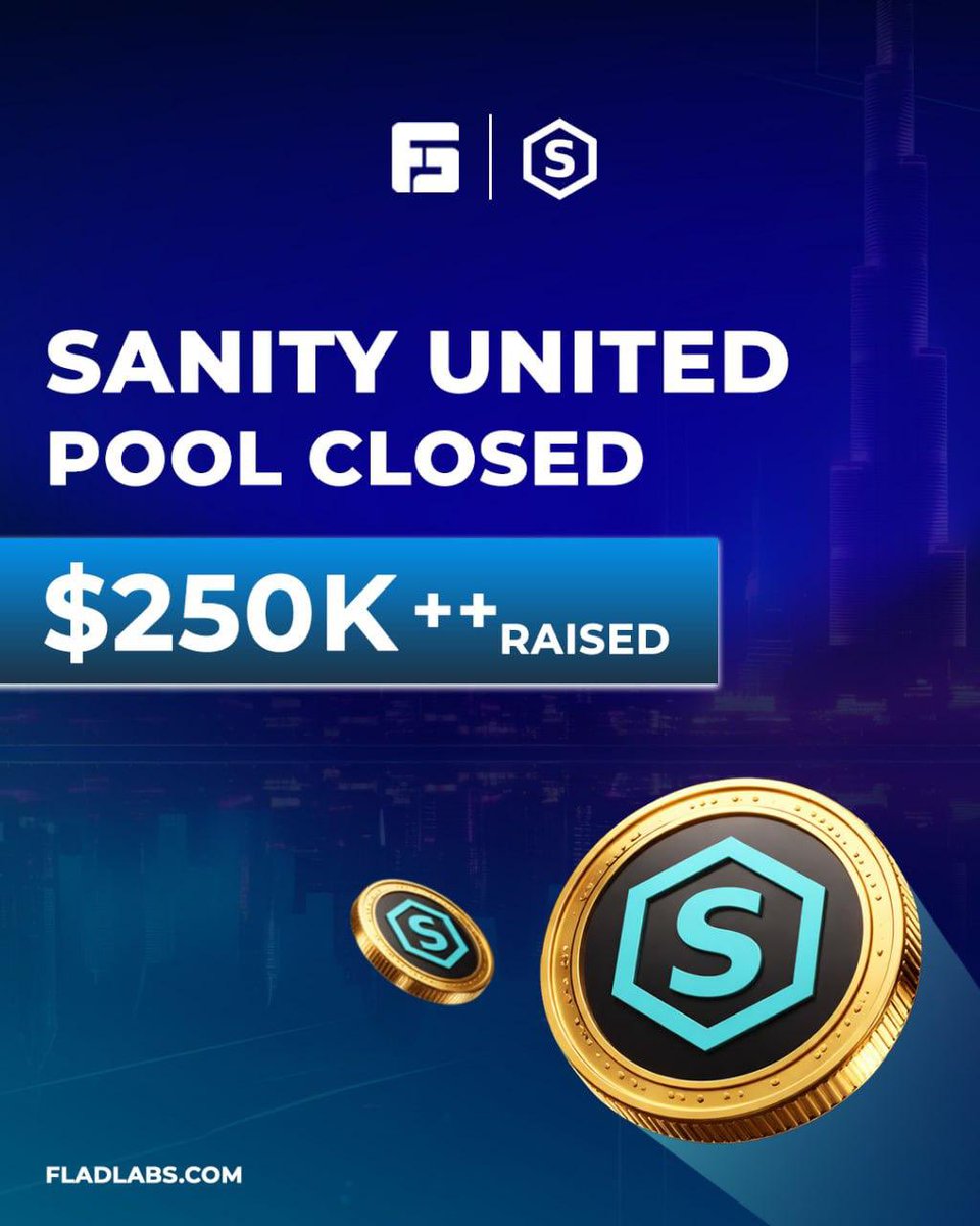 fladbase's tweet image. 🎉 @sanity_united IDO Public Sale on FladLabs Has Ended! 🎉

We’re pleased to announce that the Sanity United IDO Public Sale on FladLabs has officially ended.
we reach more than $250,000 in 3 days!

Thank you to everyone who participated and supported the sale.

Stay tuned!!!