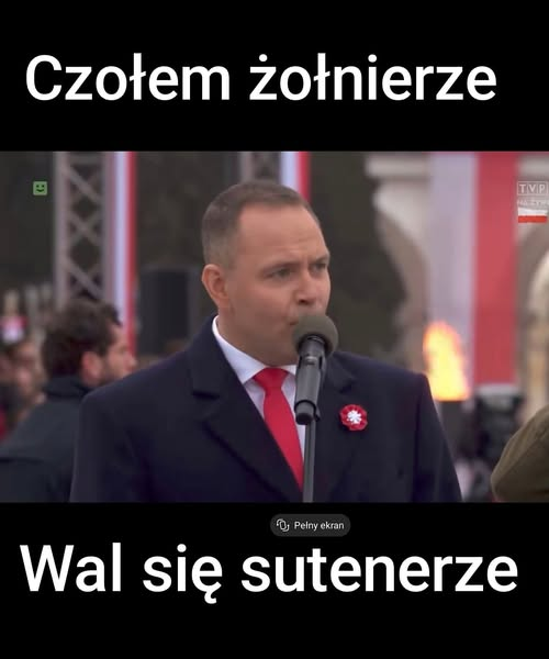 Czyścibut Pomarańczowego psychola, a raczej lizodup. Fot. z FB.