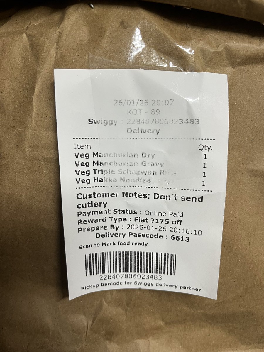 Sachinsums1's tweet photo. @Swiggy @SwiggyCares 

Ordered PURE VEG food but received NON-VEG.
We had to throw the entire food into the dustbin.
This is not a small mistake — it’s negligence and breach of trust.
Completely unacceptable. Immediate action required. https://t.co/64JdIJ8bPy