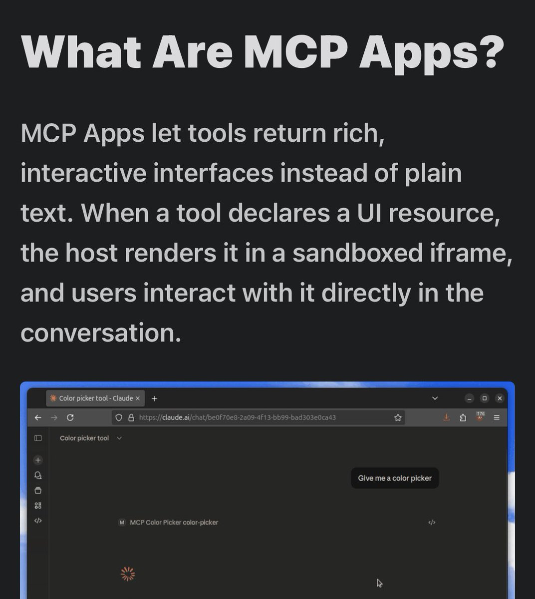 Claude color picker UI