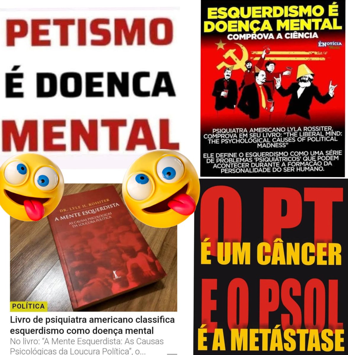 cosultora's tweet photo. PETISMO
É DOENÇA
MENTAL 🤪🙃 !!!!!
#ForaPT
#ForaLula
#ForaPetralhas
#PTNUNCAMAIS
#ForaLulaESuaQuadrilha