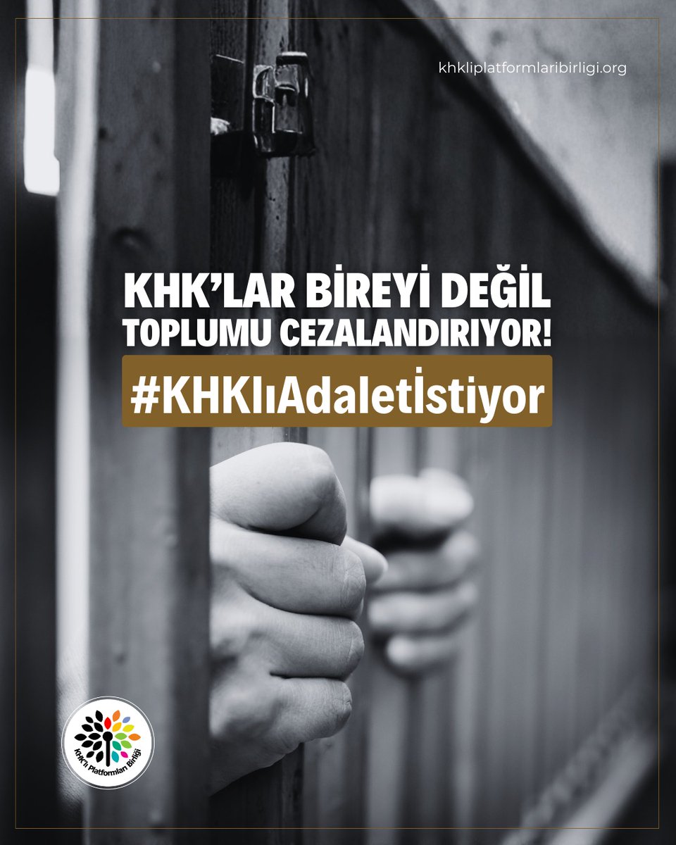 Ülkenin kanayan yarasına merhem olacak tek şey adalettir...

#KHKlıAdaletİstiyor