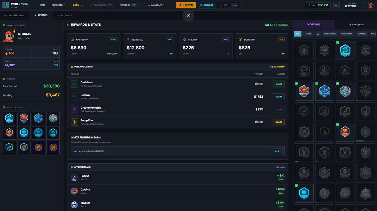The Reward Center has already evolved!

More badges, more quests, more rewards, more FUN. 🎁

Invite your friends to the next-gen trading app and earn up to 40% lifetime commission.