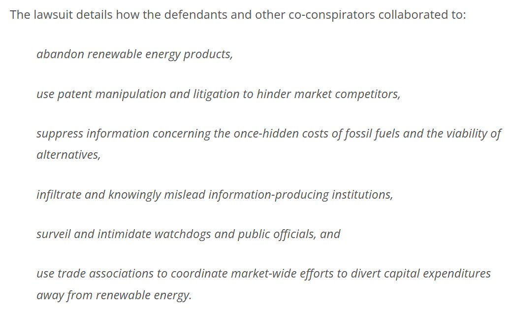 AssaadRazzouk's tweet image. Michigan just dropped a historic lawsuit against Big Oil. What started as a climate probe uncovered something darker: a 50-year antitrust conspiracy to crush renewable competition

They aren't suing over pollution. They are suing over market rigging. This could change everything