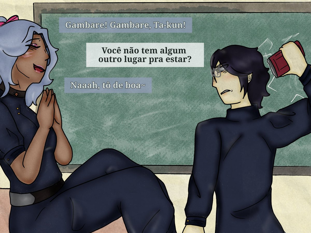 Howdy_ImJay's tweet photo. Dia deles de fazer a faxina, o que significa que o Taka limpa e a Hika dá o apoio moral.
#jjkoc #jjkrpg #rpg #dnd #DigitalArt #commissionsopen https://t.co/BxHb1wcfXX