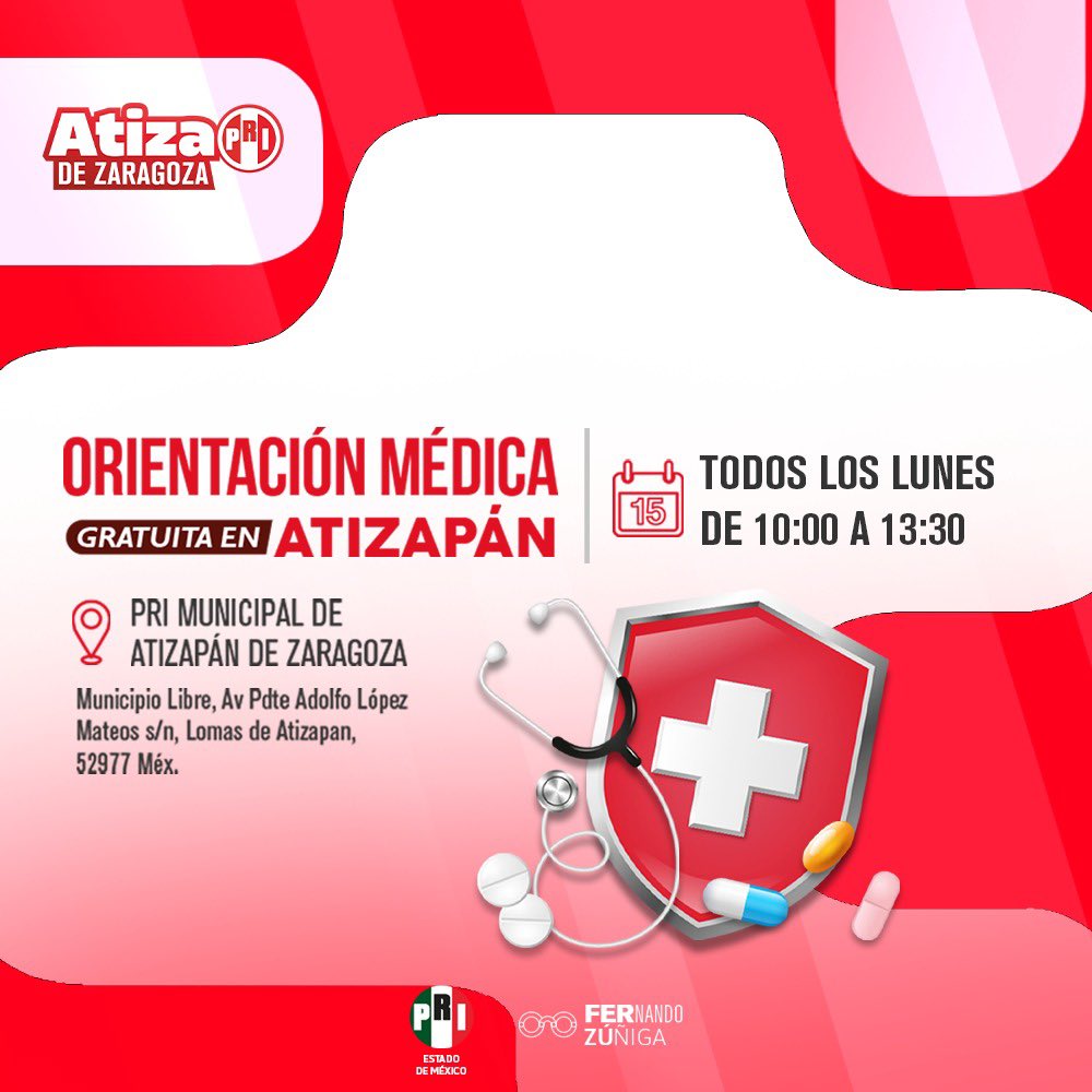 Cuidar la salud también es cuidar a la familia. Por eso seguimos impulsando acciones que acercan apoyo médico a quienes más lo necesitan, de manera accesible y con sentido humano.

📍 Atizapán de Zaragoza
🕙 Todos los lunes