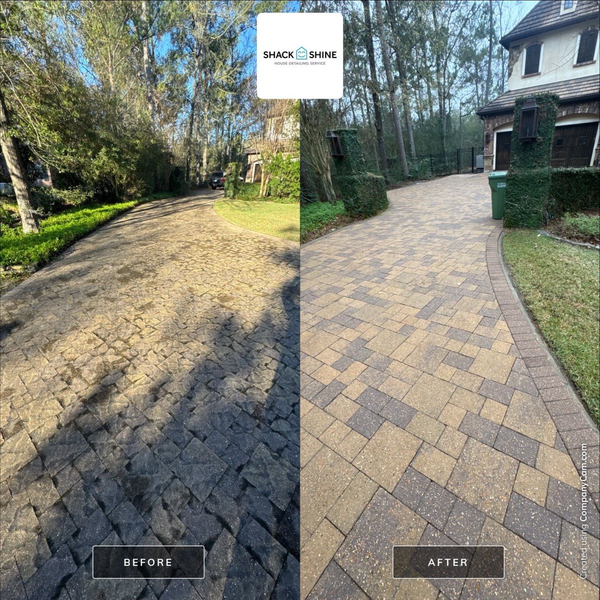 ShackshineHNW's tweet photo. This driveway went from dull to like-new with our soft wash process. Safe on surfaces, tough on dirt, mold, and grime.
Your home’s first impression starts at the driveway! #shackshine #shackshinethewoodlands #softwash https://t.co/Ak4bsIJ3rR