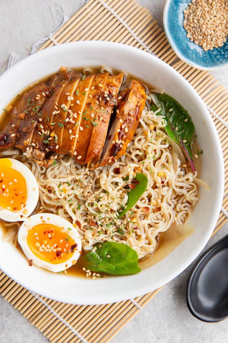 Slow Cooker Chicken Ramen features flavorful rich broth, tender ramen noodles, snappy vegetables, savory chicken and a jammy egg for amazing filling comfort food. theroastedroot.net/slow-cooker-ch… Mix it up with your favorite additions for a delicious meal!