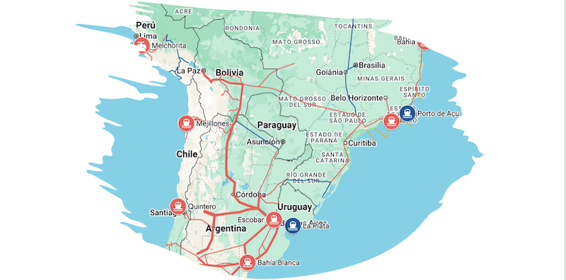 El transporte de gas en #Latinoamérica 
1) El mapeo de los gasoductos en Sudamérica unav.edu/es/web/global-… 
2) y las plantas de GNL en la región unav.edu/es/web/global-…