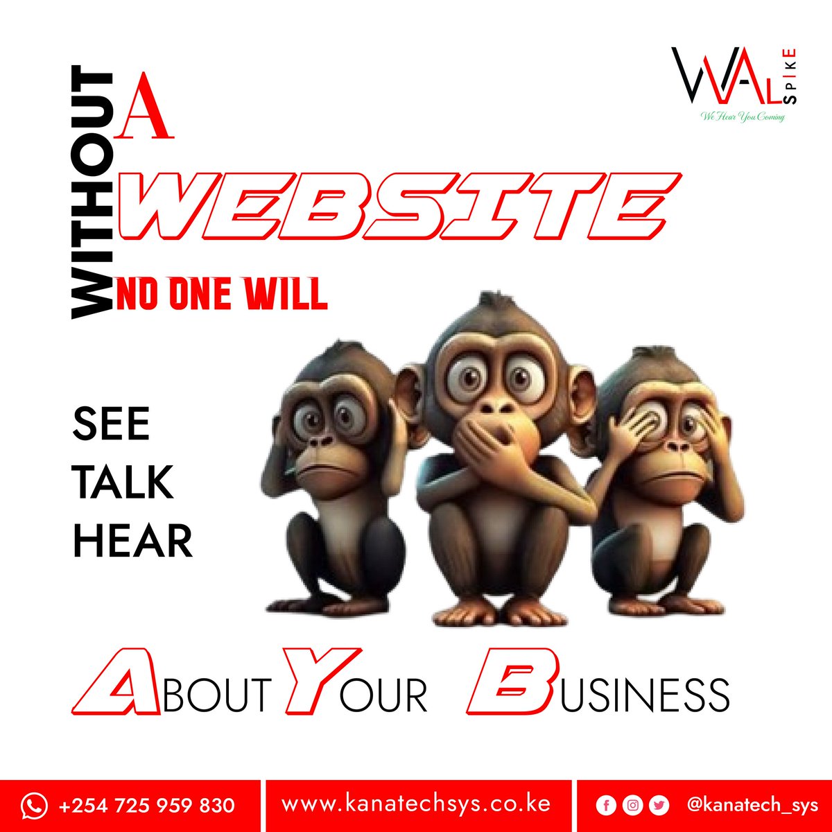 walspikes's tweet photo. In today’s digital world it's good to know that having a website isn’t enough

The website has to see, talk, and hear your business. 
If your website isn’t telling your story clearly, chances are no one will.

#WebDesign #BusinessGrowth #BrandVisibility  #WebsiteDesign #SEO https://t.co/v7J6FRNhyv