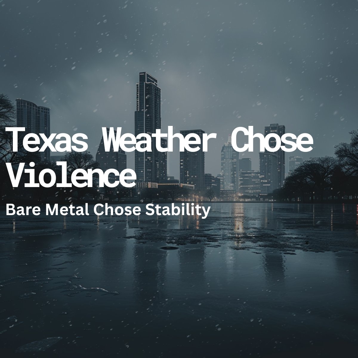 Texas weather chose violence.

Bare metal chose stability.
Uptime doesn’t panic.

#LSNMetal