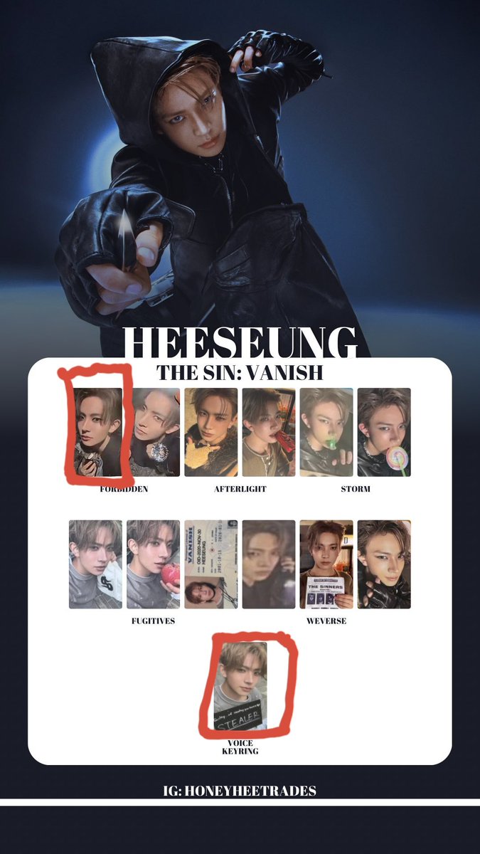 kingyangdo1's tweet photo. 엔하이픈 THE SIN:VANISH 포카 교환

왼쪽 포카로 오른쪽 포카 (빨간표시)구해요
https://t.co/K8Rrou3jnN

(GS반택 가능합니다)

양정원 정원 이희승 희승 제이 종성 제이크 재윤 성훈 박성훈 김선우 선우 니키 럭드 쇼케이스 분철 팝업 공방 앨포 무신사 유투브 더춤 특전 위버스 분할 https://t.co/kCmgNkNJWY