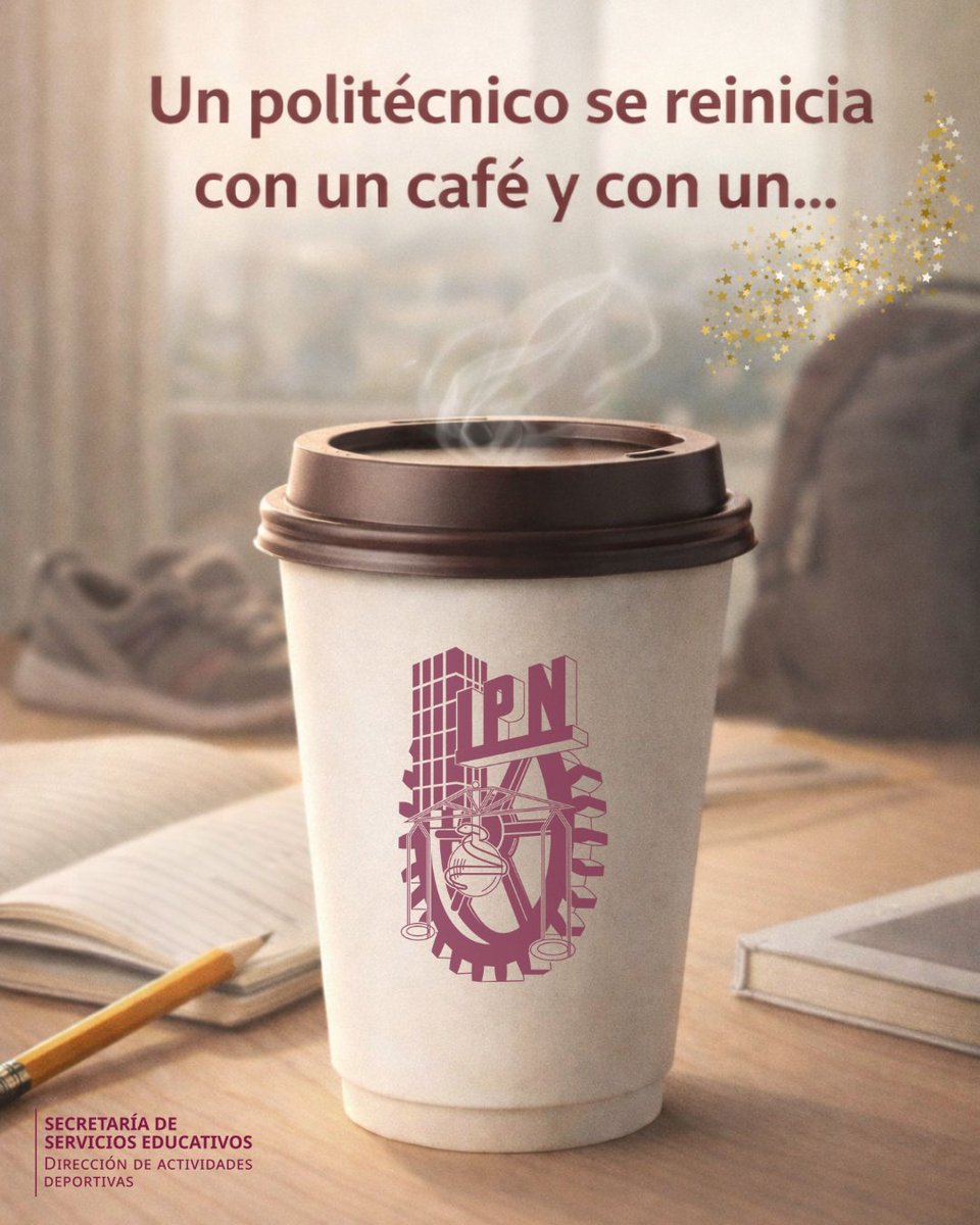 ✨ Excelente inicio de semana, familia politécnica.
Un #politécnico se reinicia con un café y con aquello que lo motiva a seguir adelante.
¿Tú con qué te reinicias hoy? ☕️