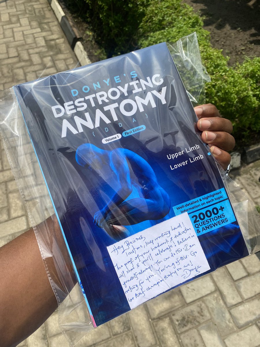 donye_goodness's tweet image. If you need to get my book - Donye’s Destroying Anatomy Vol. 1 (Anatomy of Upper &amp;amp; Lower Limbs), please indicate now🙏🏽. It’ll be delivered to you ASAP after payment.

It’s almost out of stock before the next set of productions. Details about the book below.