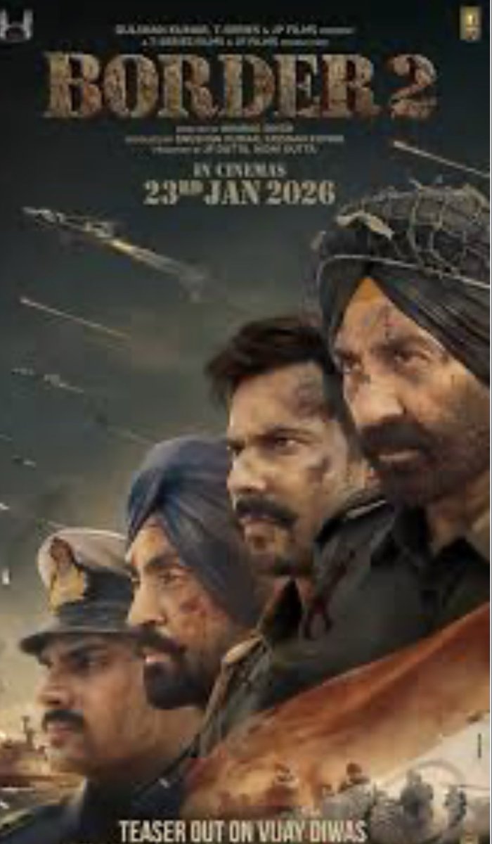 Ahan Shetty, Super Star ⭐️ shining in film Border 2 (released 23rd January), son of my dear friend and legendary Actor Suniel Shetty. Some actors act… Ahan performs through his eyes, with blazing fire. ⭐🔥 Carrying legacy, passion, and screen presence that commands attention ,