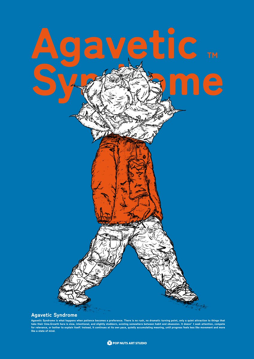 boottokaren's tweet photo. Agavetic Syndrome - 2026

アガベに頭をやられた愛好家の絵です。
記念にアートポスターにしました。

#popnutsartstudio https://t.co/biBXpMFL7F
