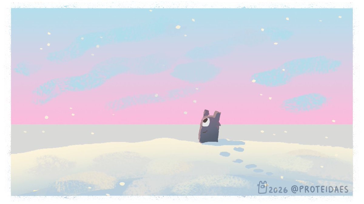 Daily painting 26/365

Peaceful winter days ☃️❄️