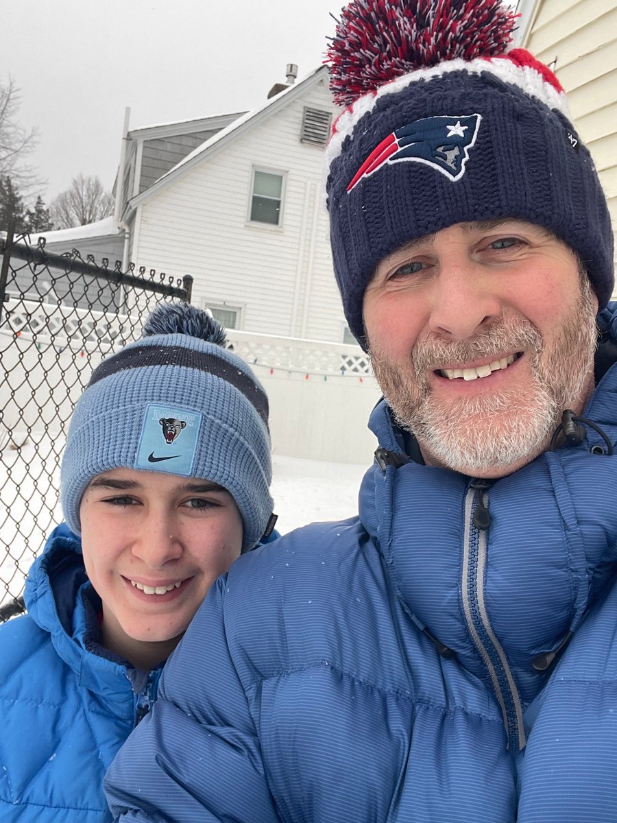 Lots of shoveling this morning. My son’s 12th birthday and a snow day from school!