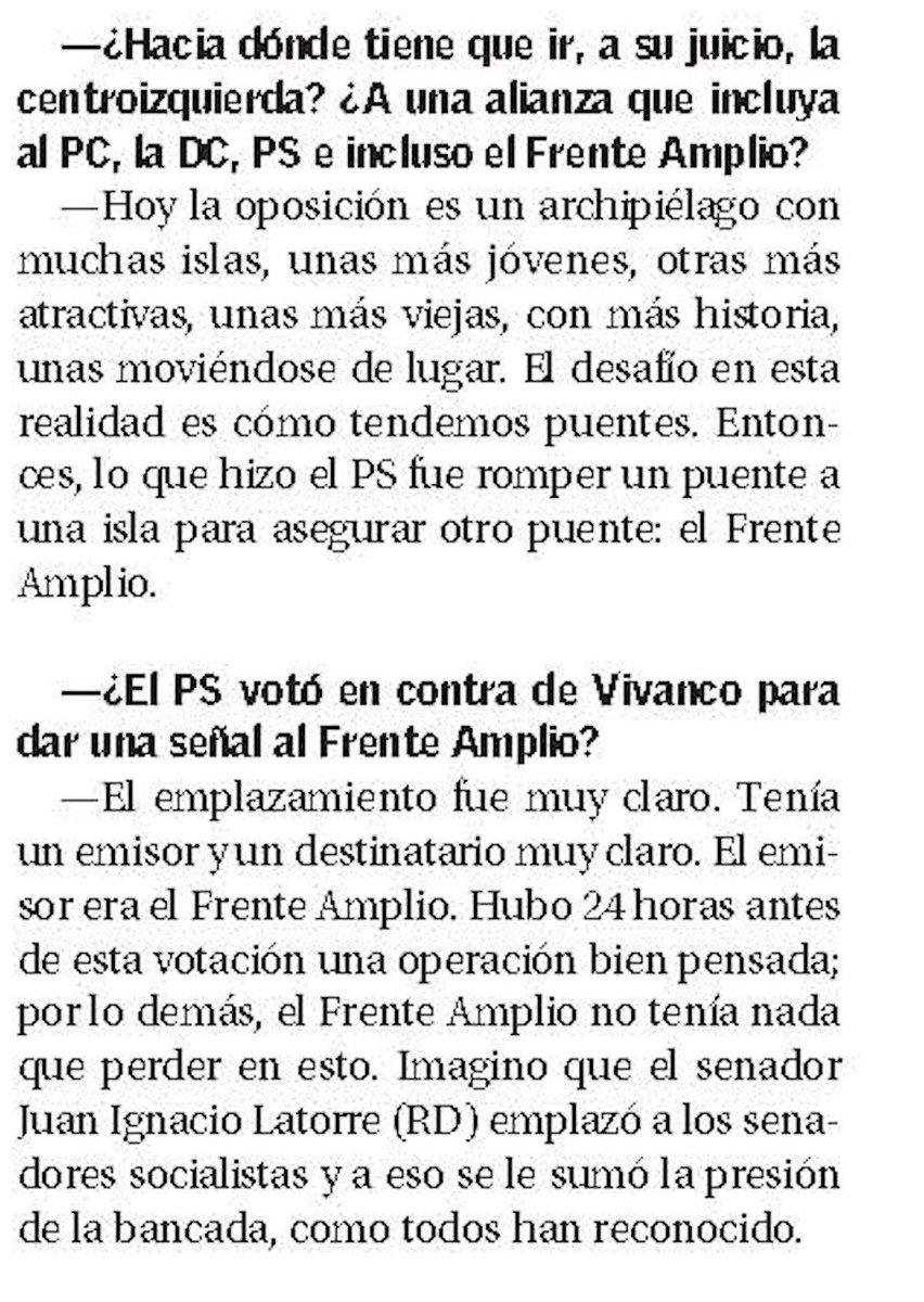 gonzalowinter's tweet image. Hay determinados medios que están hace años permanentemente haciendo pebre al Frente Amplio. El fondo de las críticas convenientemente se olvida, pero el ruido queda. Un ejemplo: en el 2018 fue por nuestra oposición explícita, frontal y rotunda al nombramiento de Ángela Vivanco.…