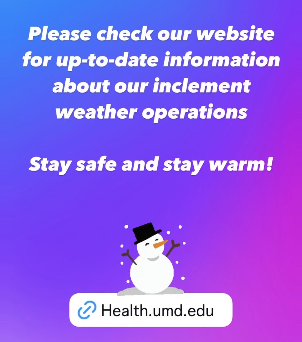UMD Health Center tweet media