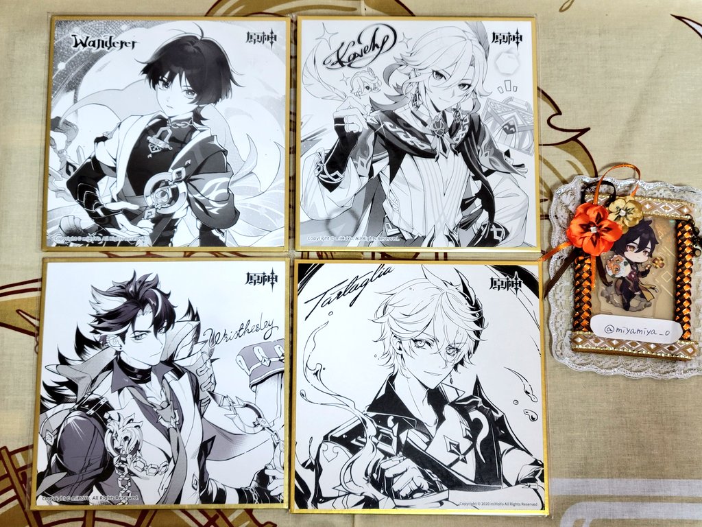 交換】原神 FES 特典色紙 譲)放浪者.カーヴェ.リオセスリ.タルタリヤ